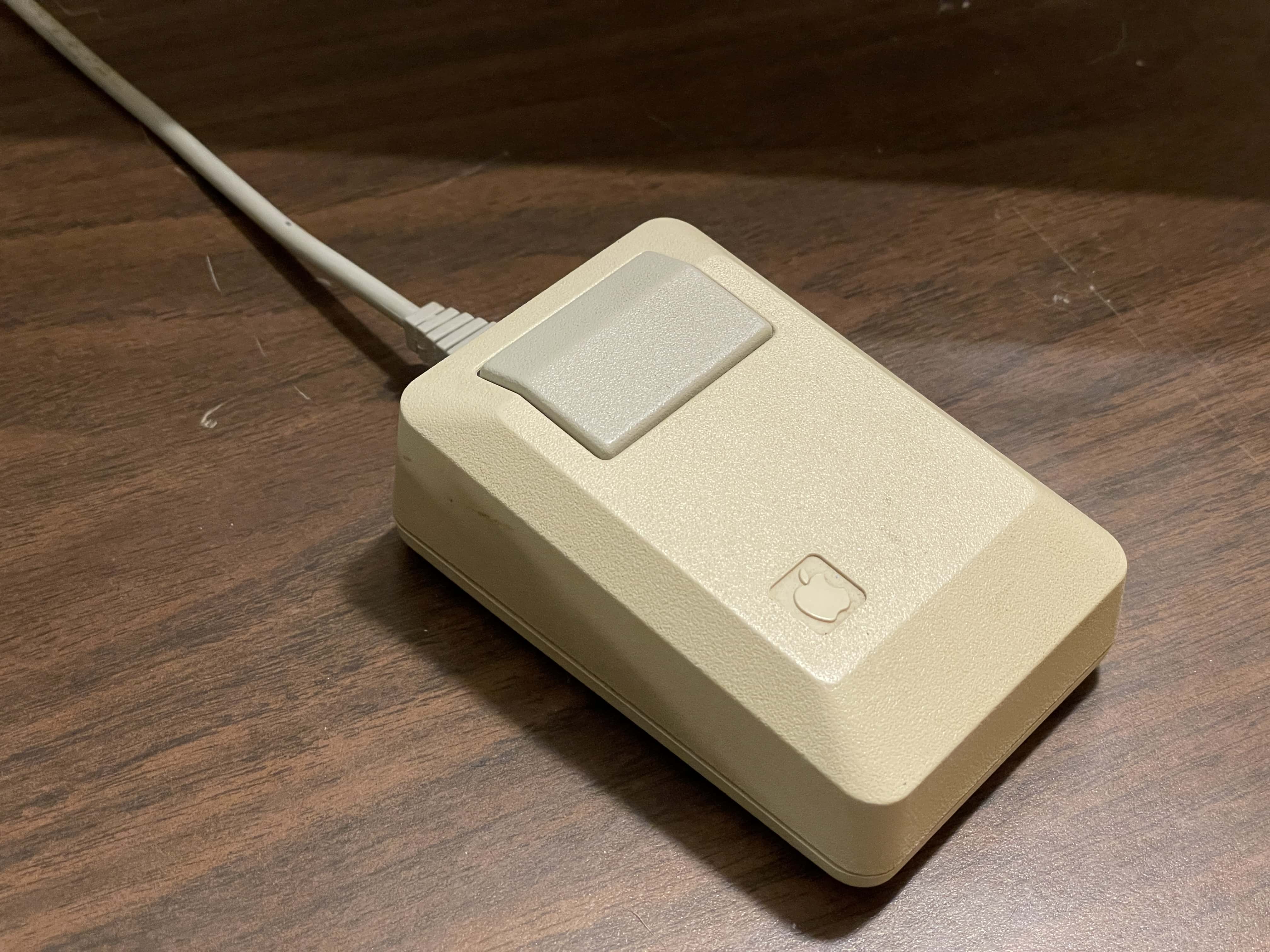 Closeup of the Macintosh Mouse