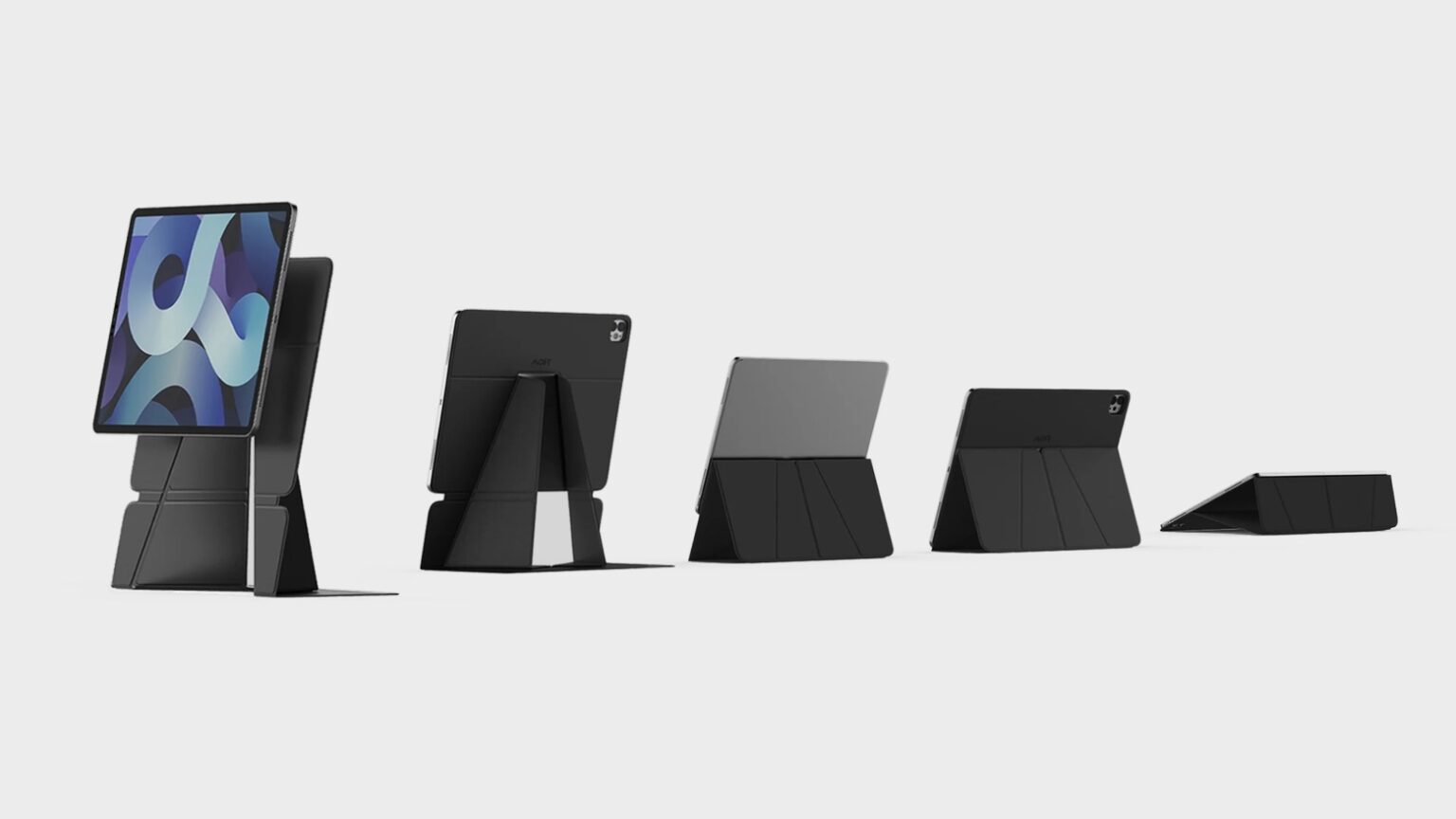 Origami case/stand raises iPad to eye level