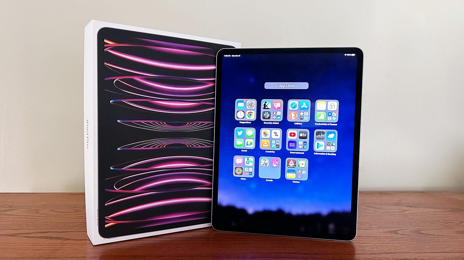 12.9-inch Apple iPad Pro 2022 with its packaging