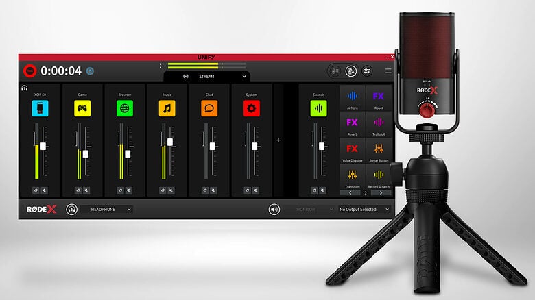 Rode X USB mic and software The new Rode X XCM-50 USB condenser mic also works with the Unify software.