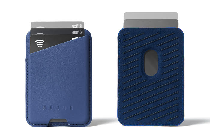 The wallet holds up to three cards and has features that help it fasten securely to your iPhone.