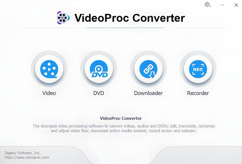 VideoProc Converter's intuitive user interface makes the software easy to use on Mac or PC.