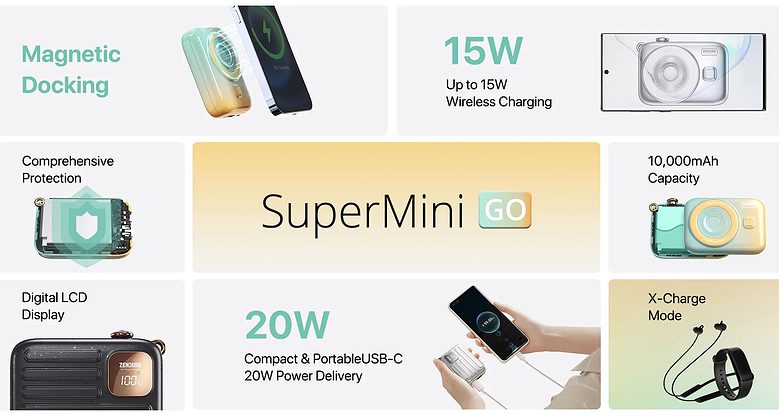 Zendure's SuperMini Go power pack is small but has tons of features.