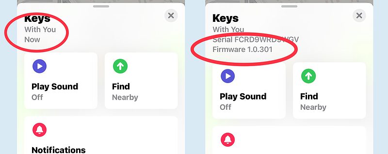 How to check on AirTag firmware updates