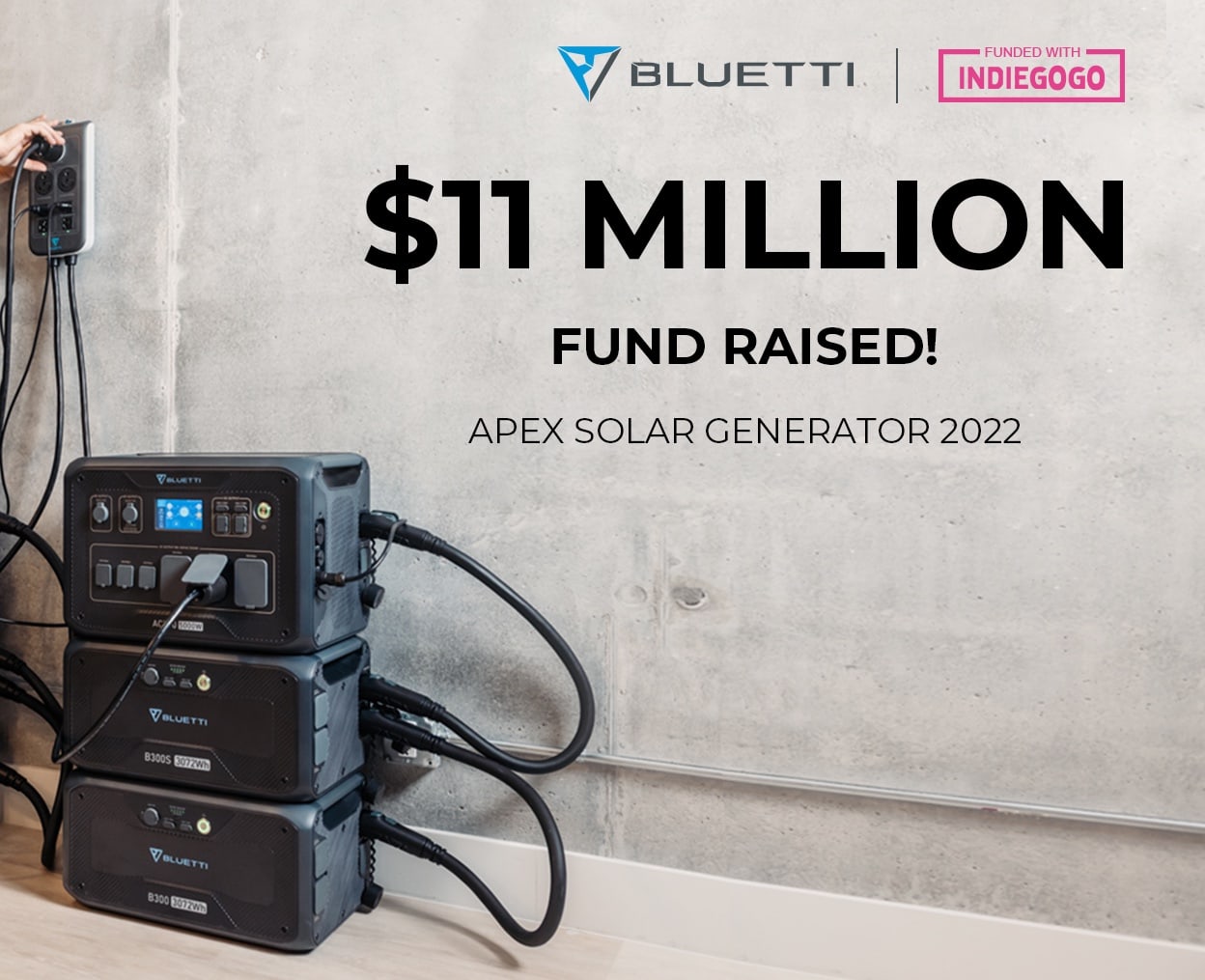 Bluetti's Indiegogo fundraising campaign was an unqualified success.