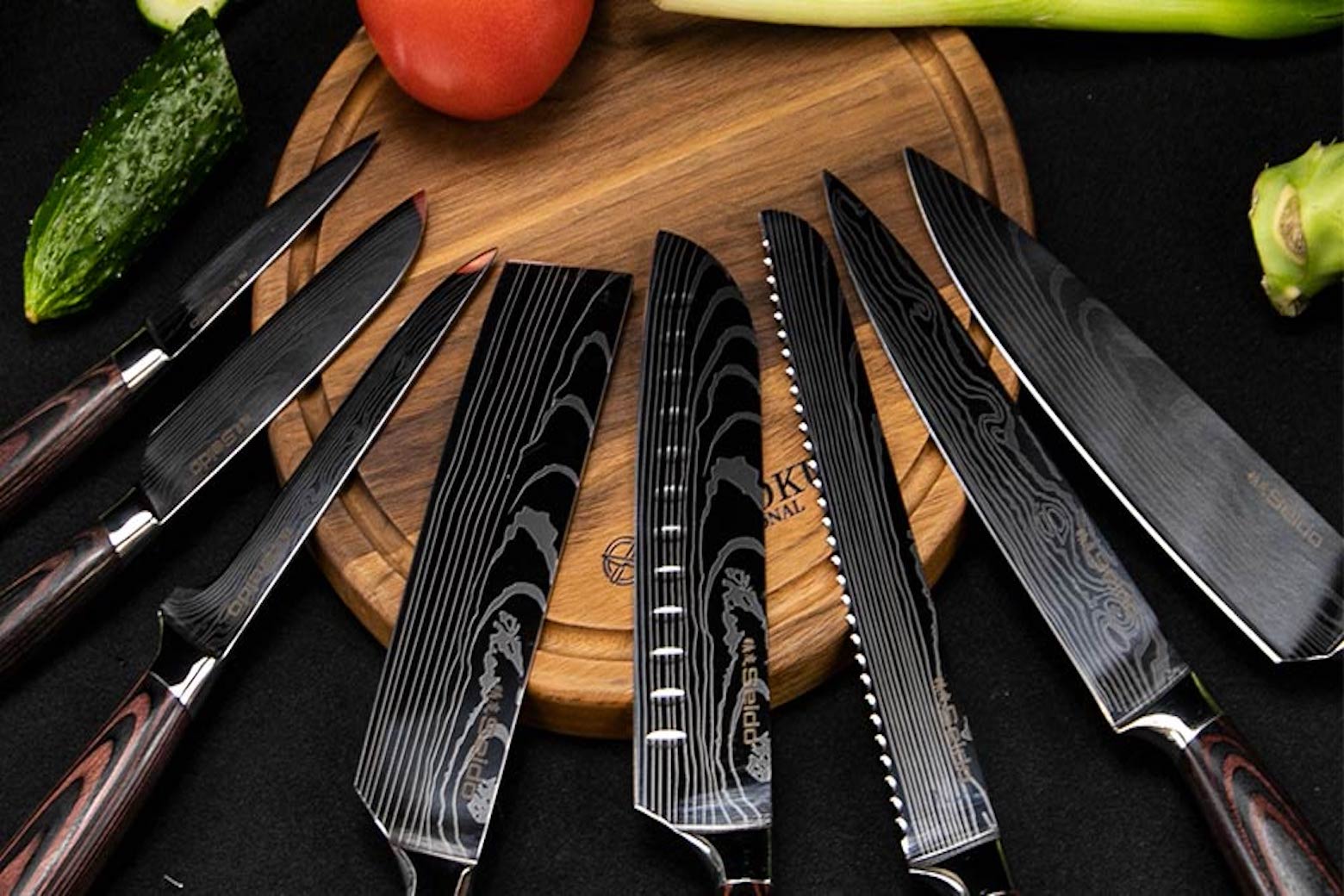 This set of forged Japanese knives is a pretty knife gift for the chef in your life, especially at just $89.99.