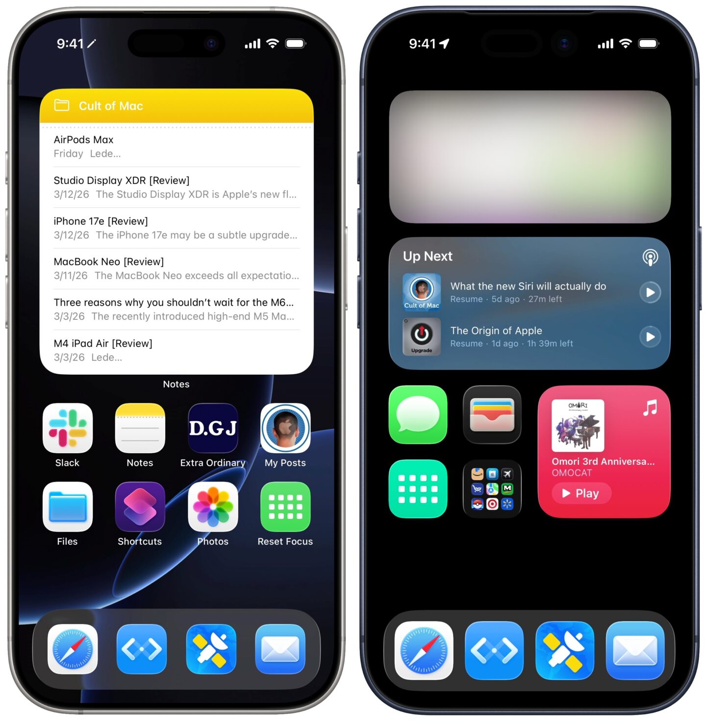 Custom Home Screens Two custom Home Screens for iPhone