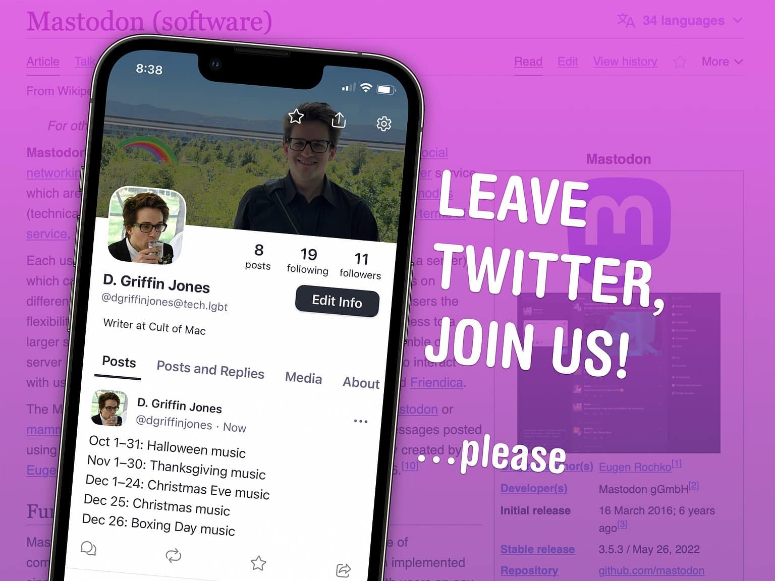 Leave Twitter, join us! …please