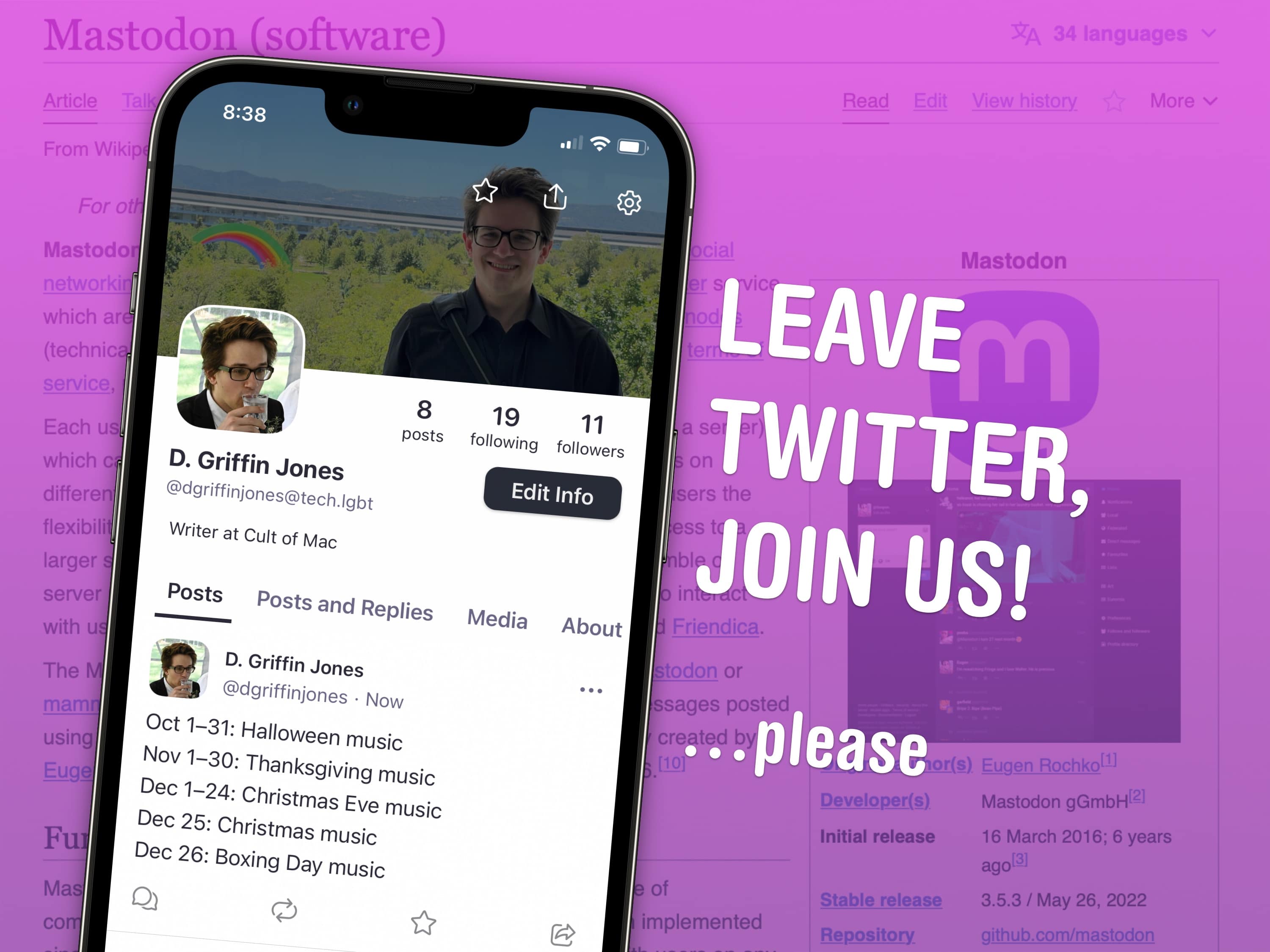 Leave Twitter, join us! …please