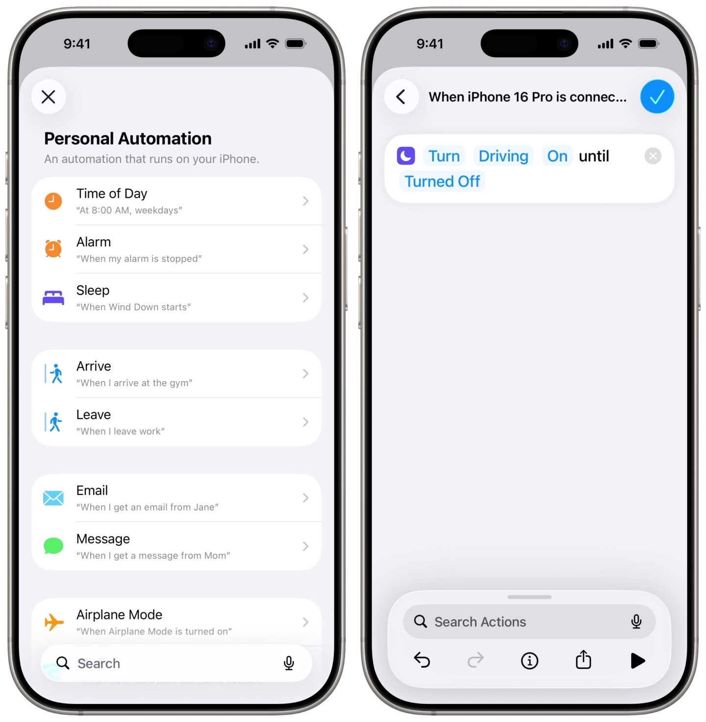 Personal Automation Focus Setting a Personal Automation to activate a Focus