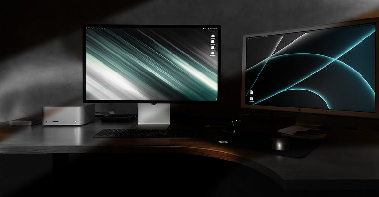 That's some moody lighting. The guy who owns this setup is a photographer.