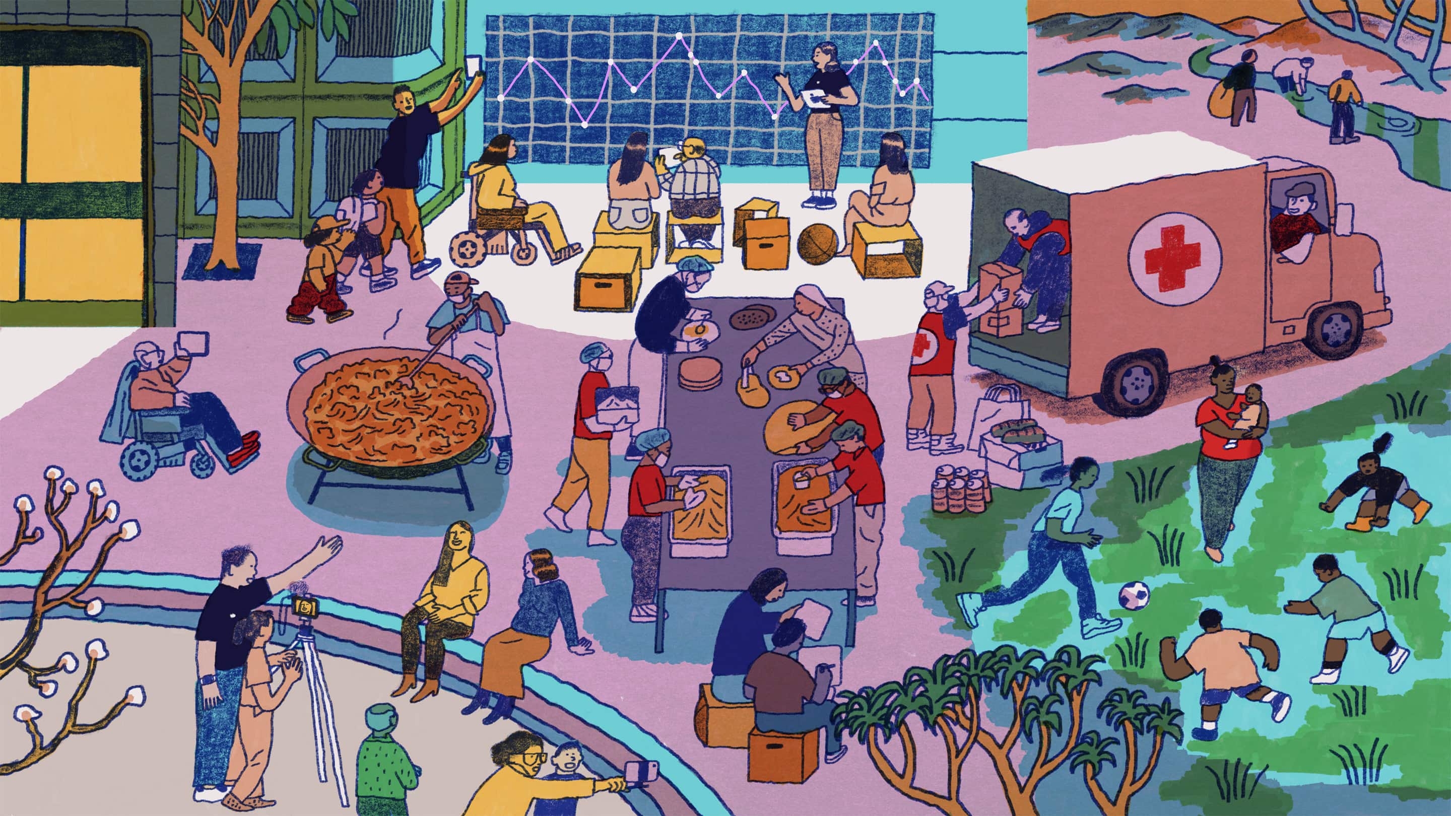 Apple and its staff support organizations and communities around the world through volunteer work, donations and learning programs.