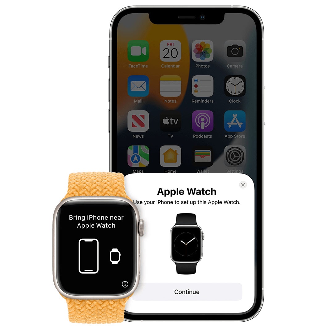 Your Apple Watch will ask you to hold it near your iPhone. Your iPhone will show a pop-up asking if you want to connect the Watch.
