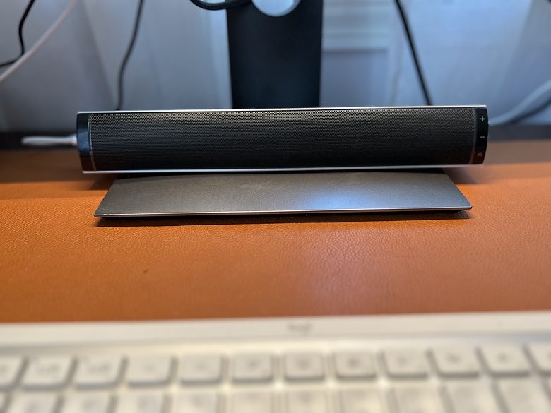 Edifier's MF200 Portable Bluetooth Speaker fits on your monitor stand -- or pretty much anywhere.