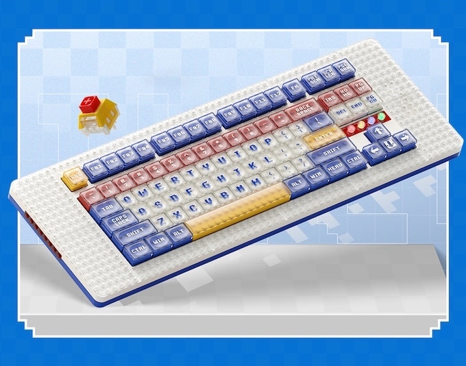 This keyboard presents quite the canvas for Lego creativity.
