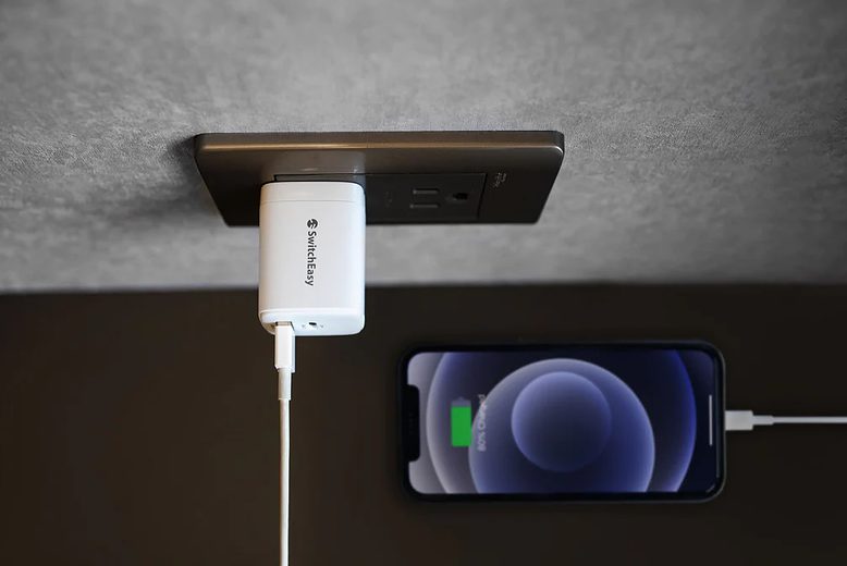 The 20W charger is tiny but potent.