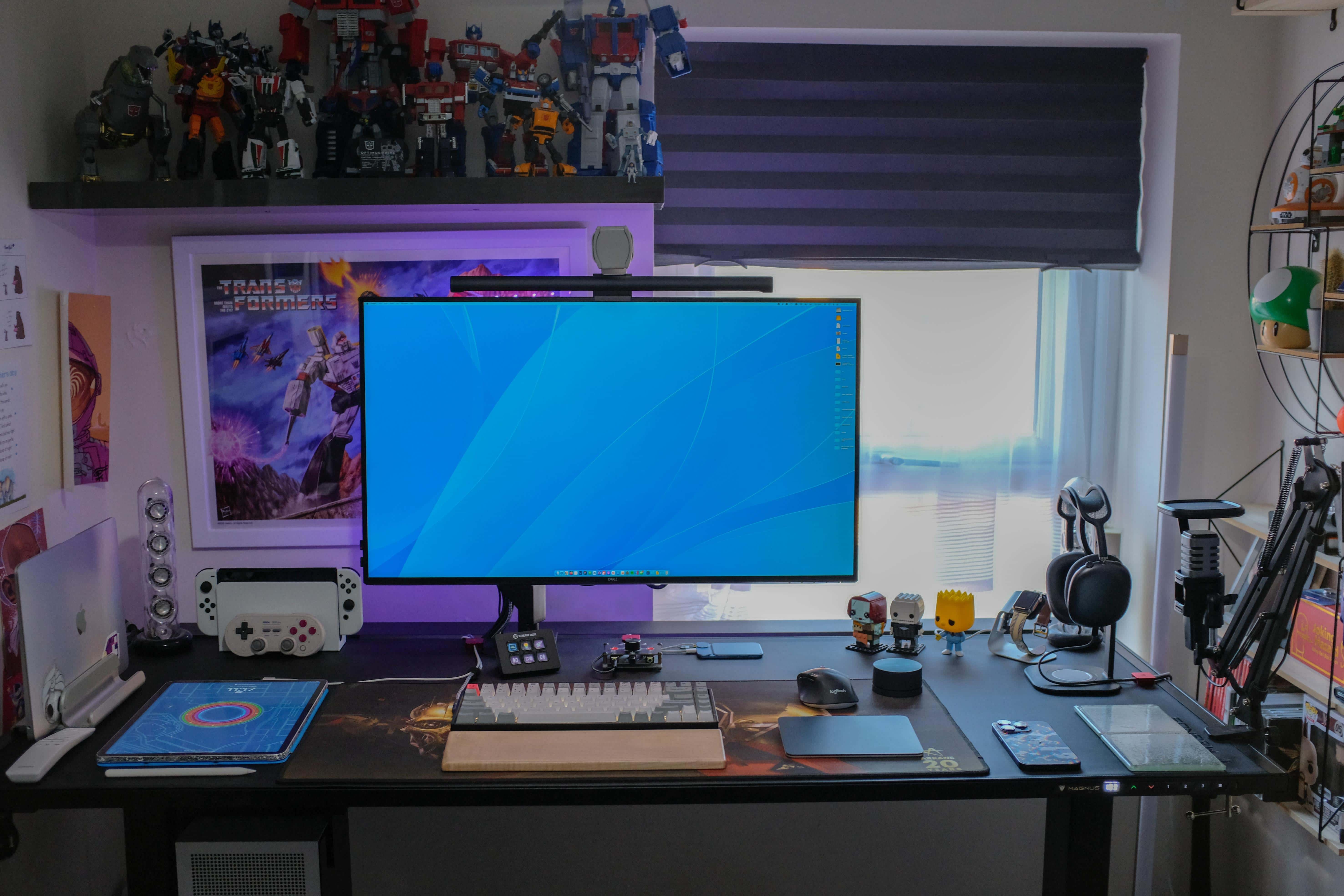 Lots of toys live in this MacBook Air and gaming PC rig.