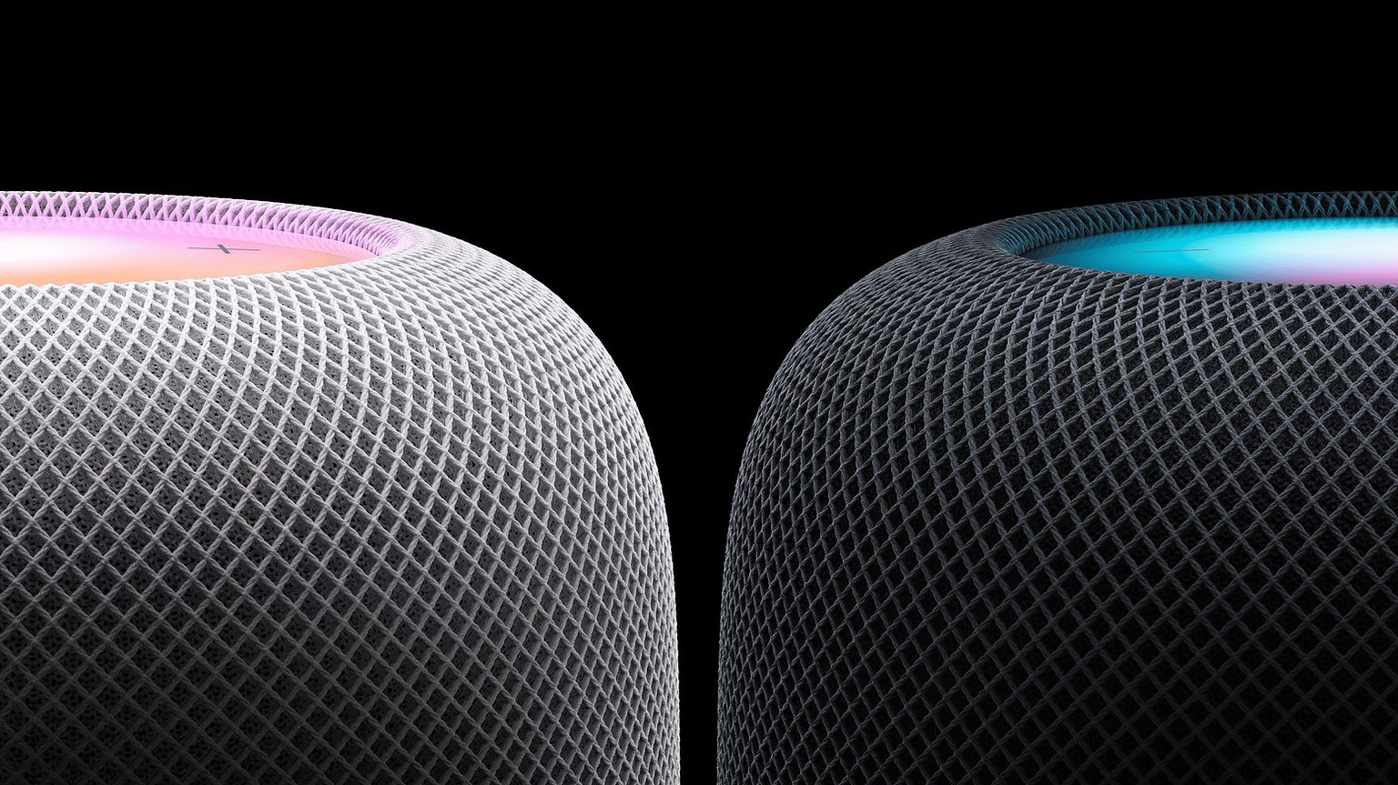 Apple HomePod 2 in white and midnight