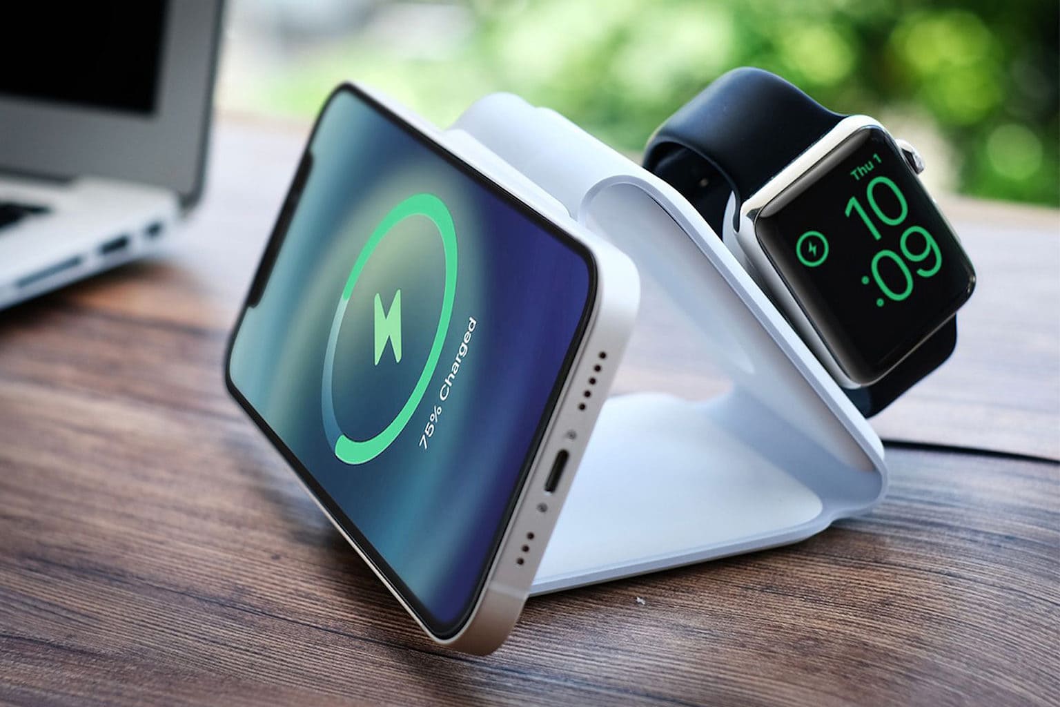 This compact wireless charger can power an iPhone, AirPods and Apple Watch at the same time.