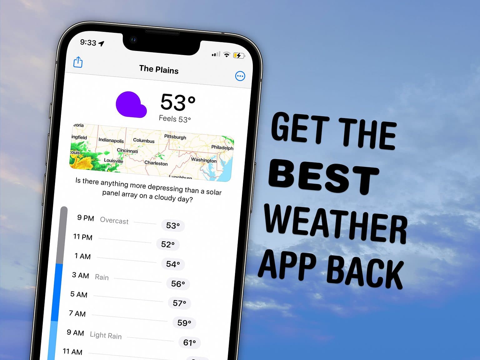 Get The Best Weather App Back