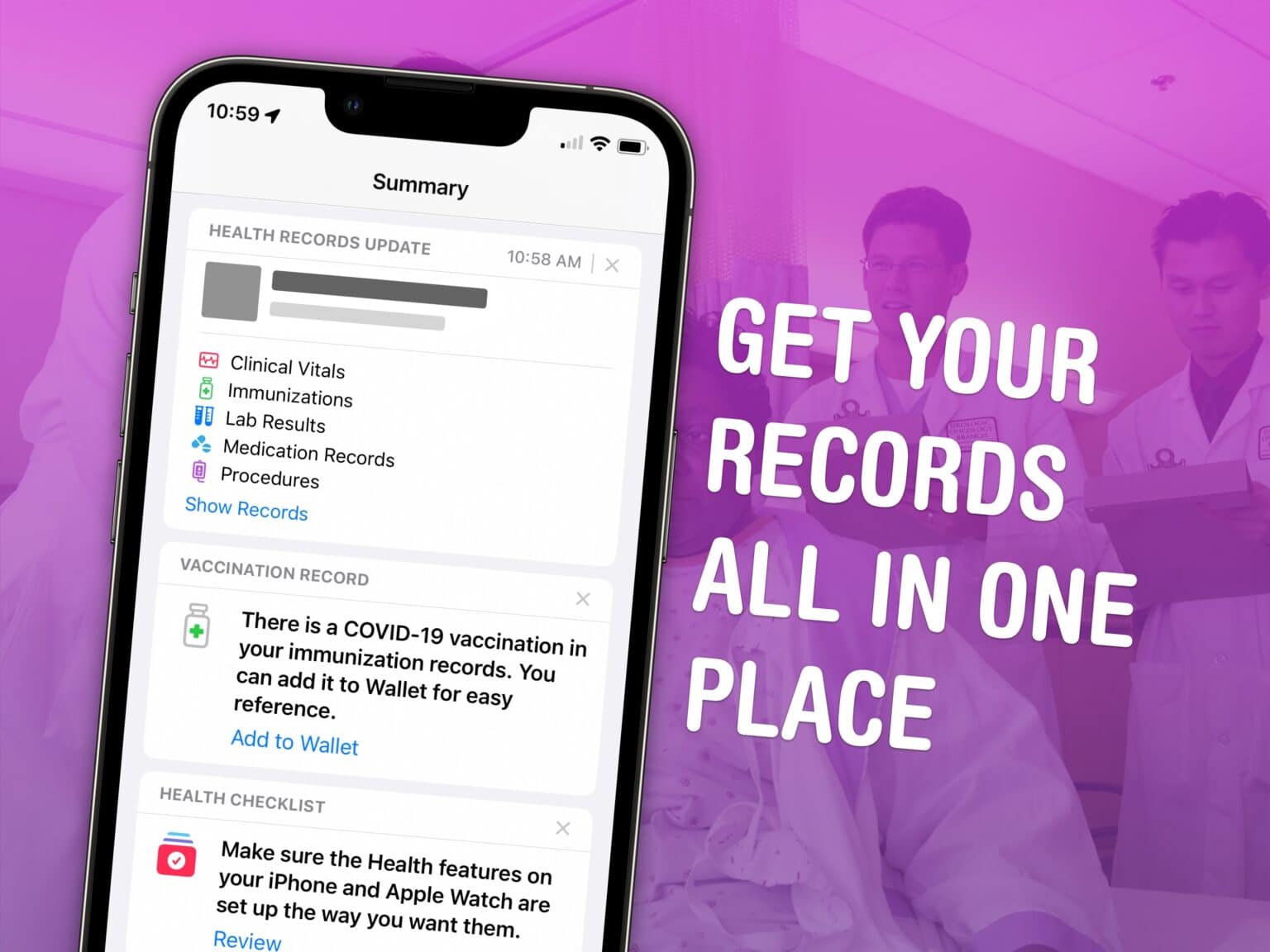 Get your records all in one place