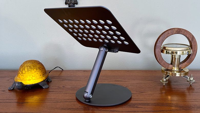 The Lululook Foldable Laptop Stand is very flexible.