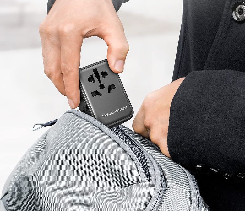Momax's universal travel adapter is small enough to fit in almost any bag.