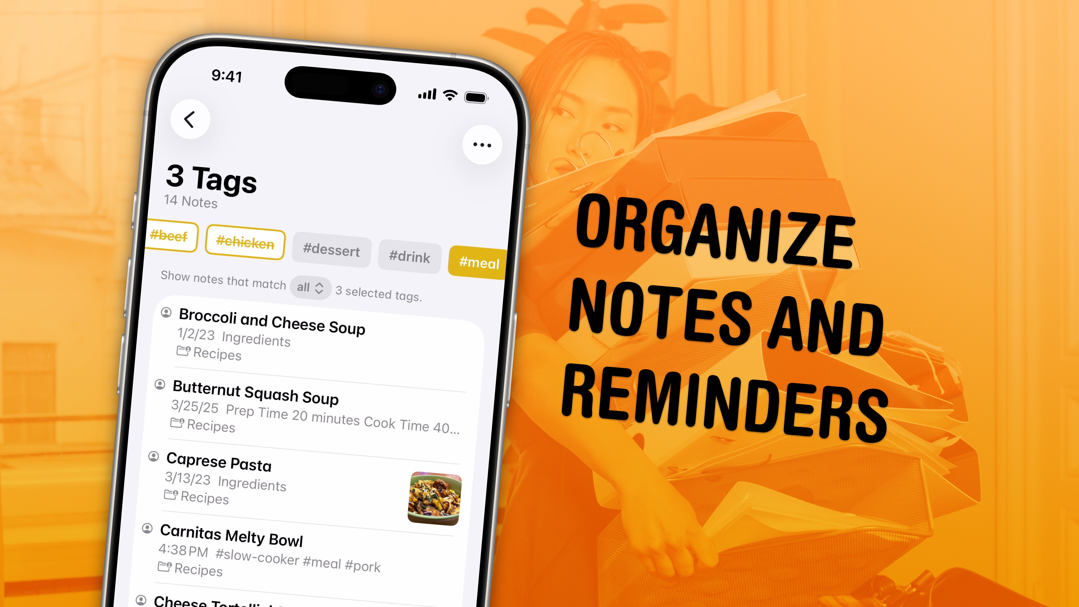 Get organized with advanced features in Notes and Reminders