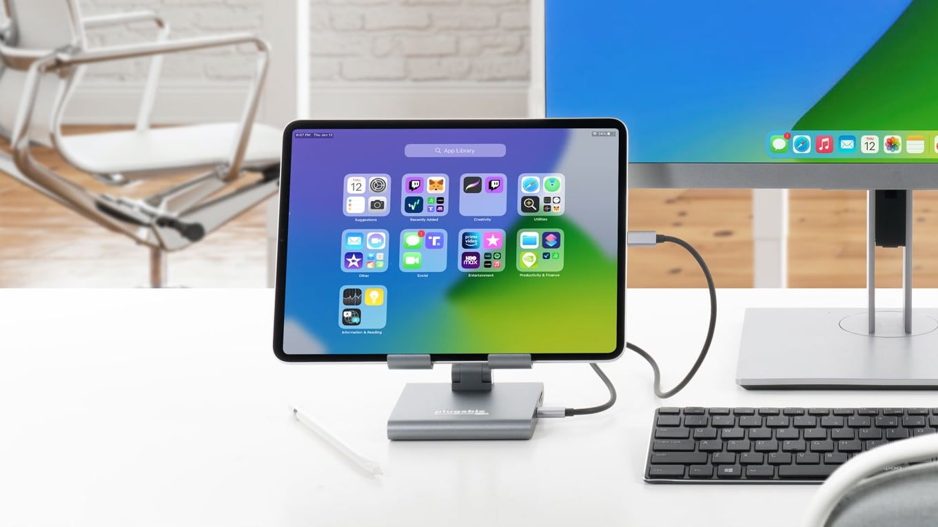 Dual-purpose new iPad stand is also a USB-C hub