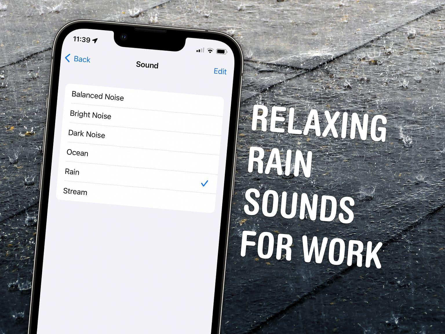 Relaxing Rain Sounds For Work
