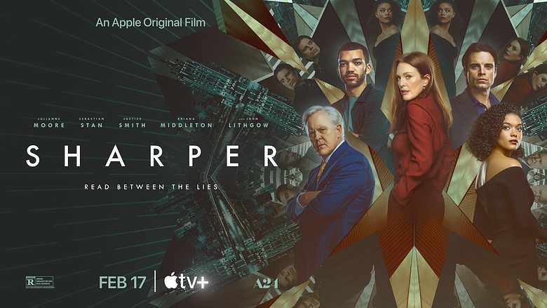 "Sharper" comes out in theaters February 10 and on Apple TV+ on February 17.