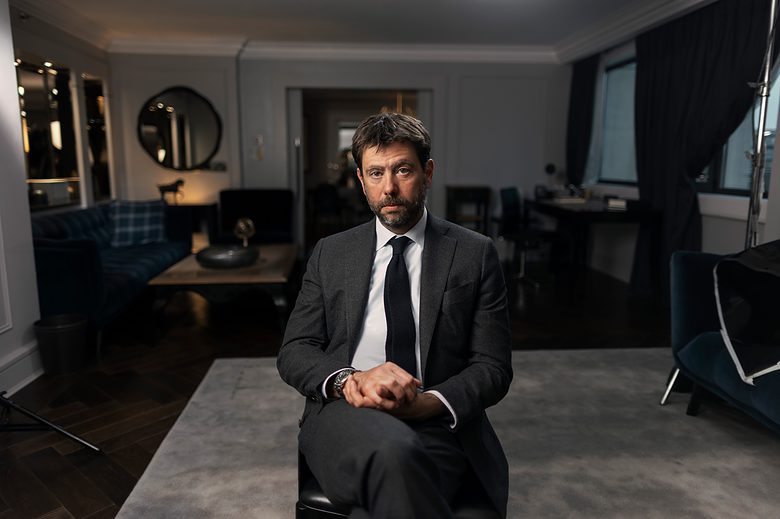 Andrea Agnelli in a still from "Super League: The War for Football," an Apple TV+ documentary series.