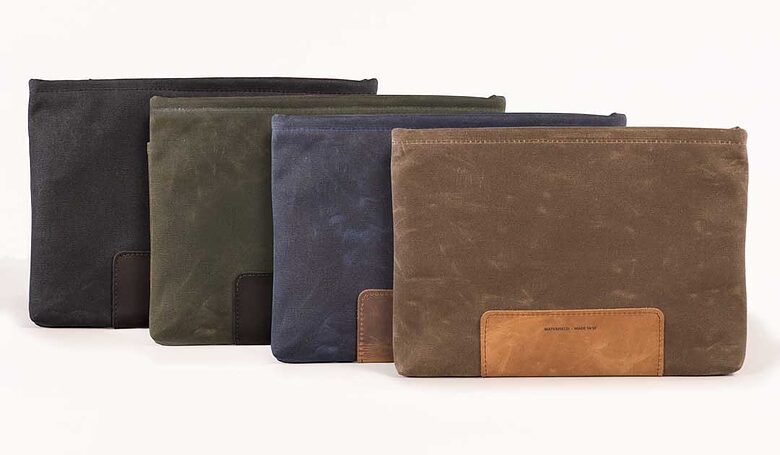 Choose from four colors of waxed canvas.