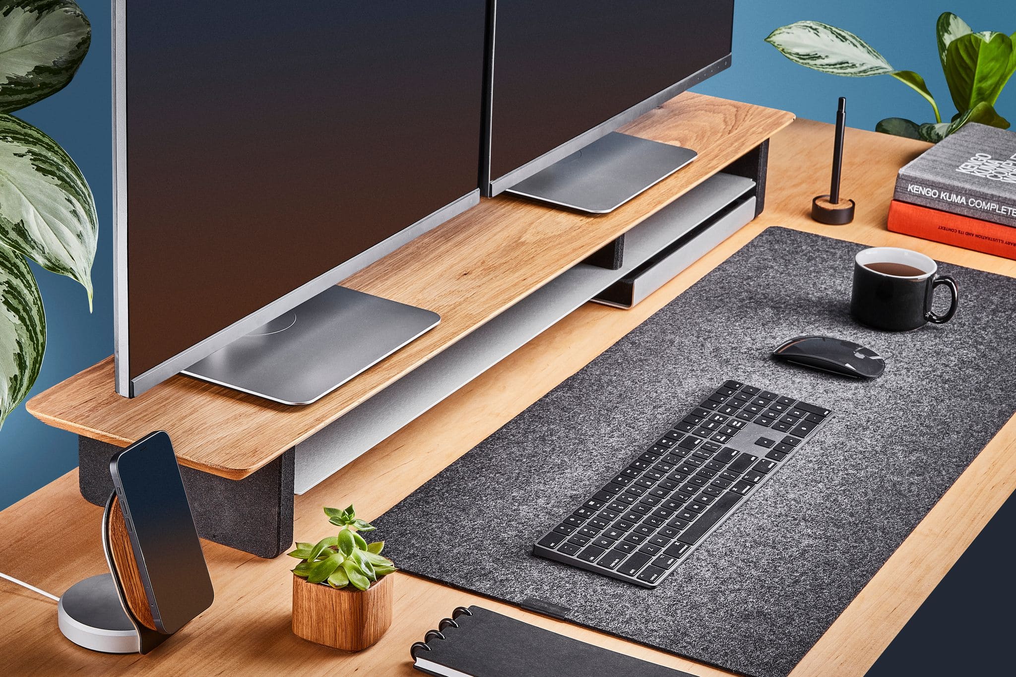 Grovemade's popular desk shelves now come in white oak.