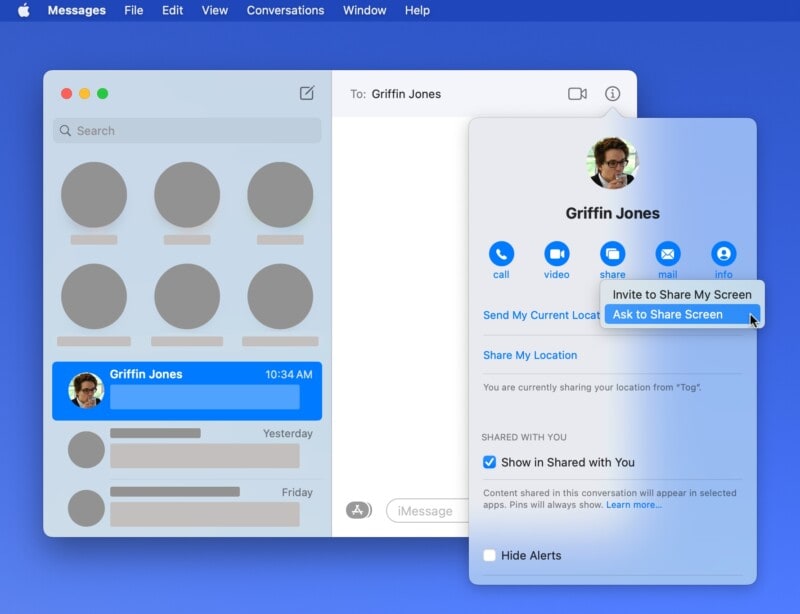 Screenshare Message How to share screen on Mac the easy way through Messages app | Cult of Mac