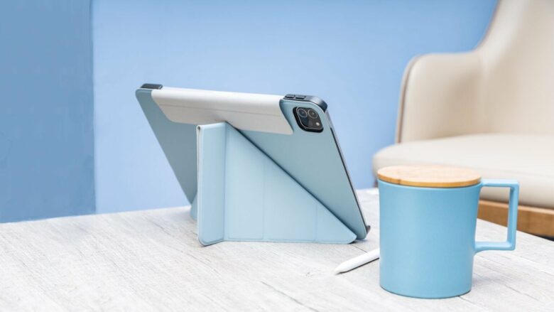 SwitchEasy's Origami Protective Case really shines as an iPad stand.