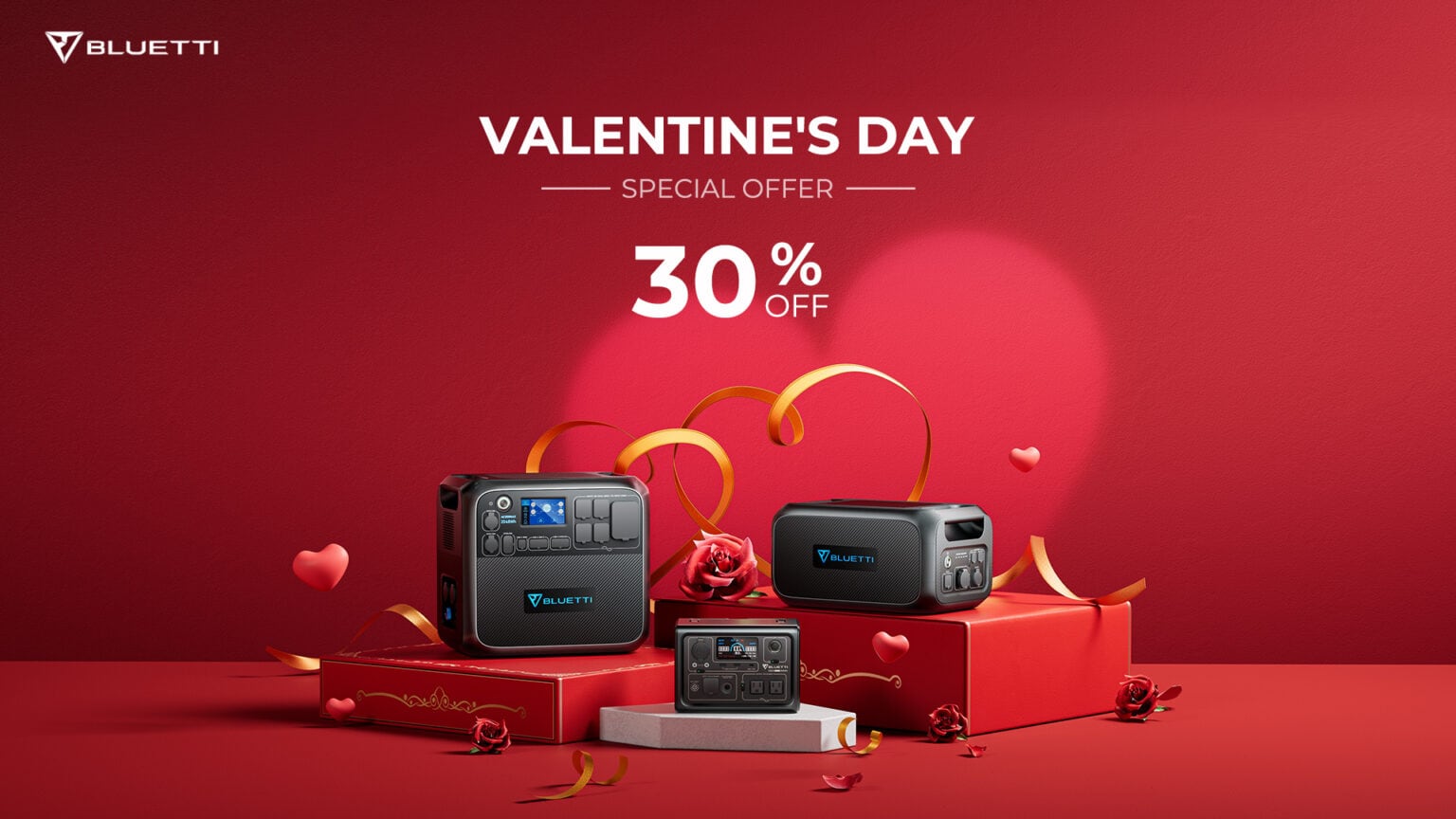 You can save 30% on solar generators and more in Bluetti's Valentine's Day Sale.