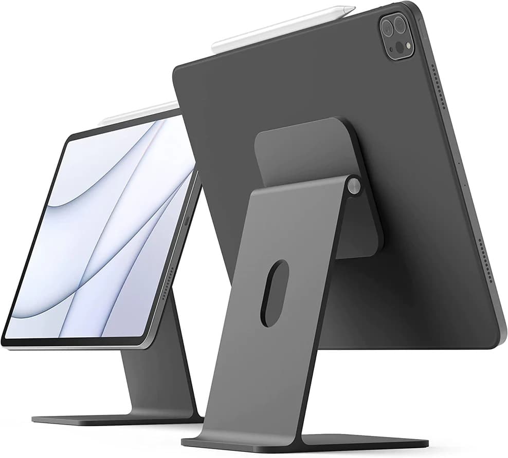 Elago's magnetic stand helps you use your iPad like a desktop computer.