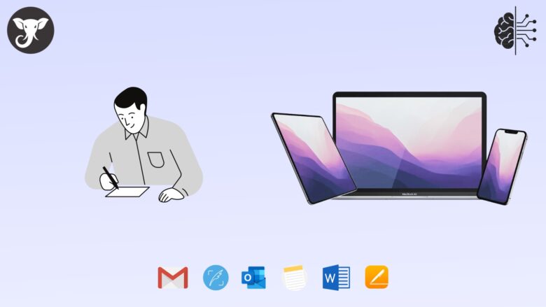 Powered by artificial intelligence, the cross-platform Elephas writing app works seamlessly with apps you already use.