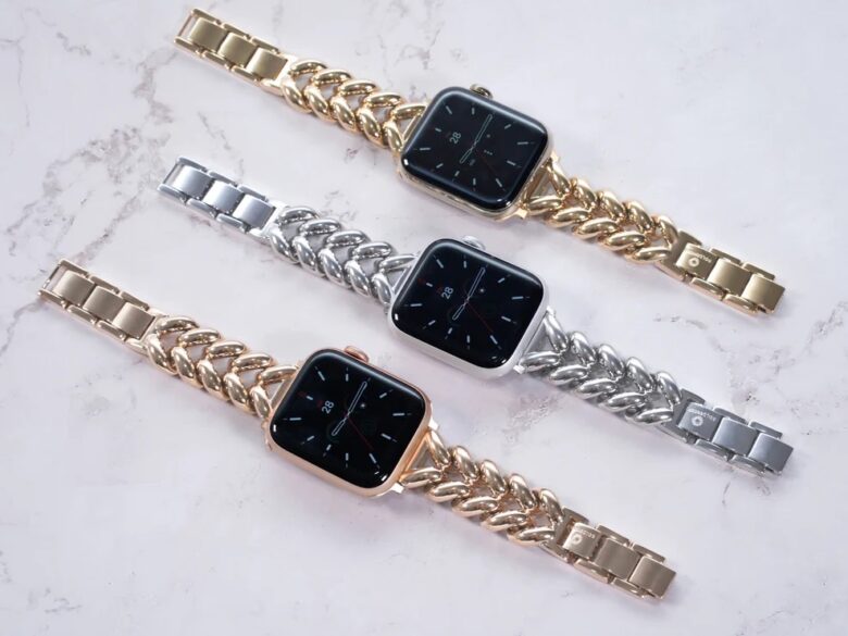 The band comes in gold, rose gold and silver versions. 