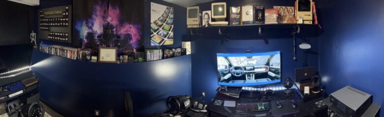Here's a panoramic shot of the whole new office.
