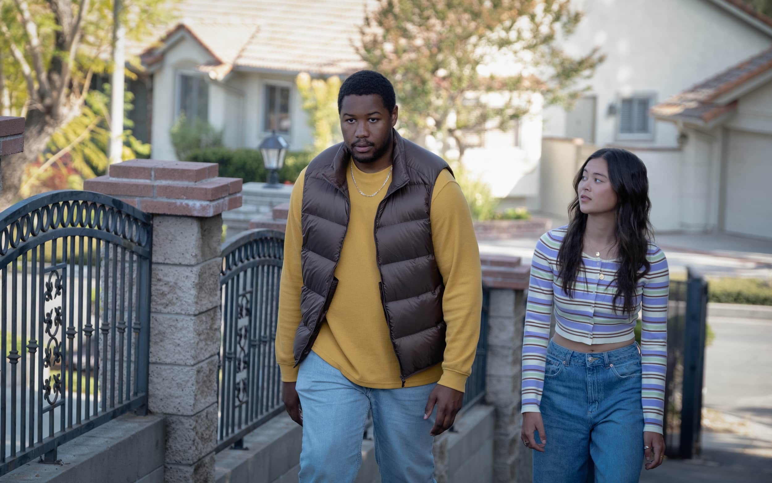 Luke Tennie and Lukita Maxwell in a scene from Apple TV+ comedy 