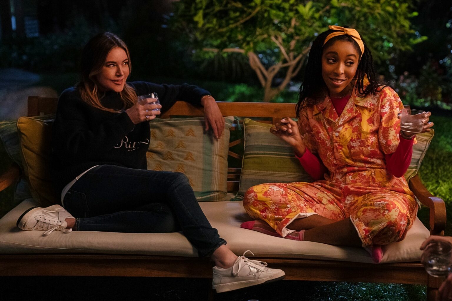 Christa Miller, left, and Jessica Williams in a scene from Apple TV+ comedy 