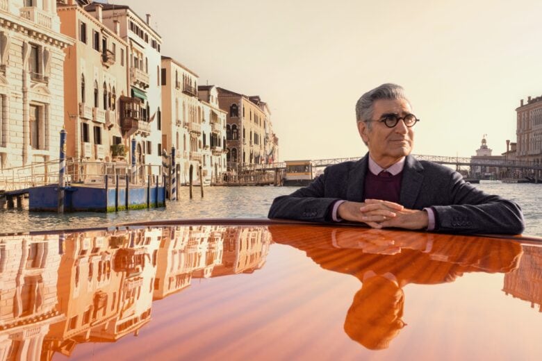 Eugene Levy visits Venice, Italy, in a scene from Apple TV+ travel show "The Reluctant Traveler."