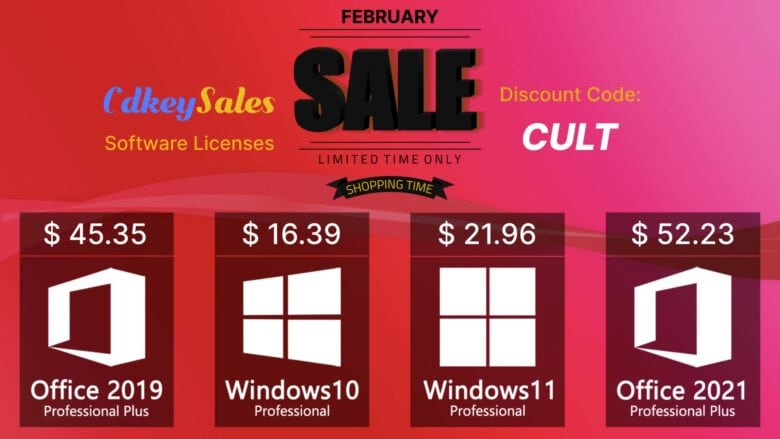 Ready to save on genuine Microsoft software? Head to CdkeySales.com using the links above. And don't forget to enter promo code CULT to get extra savings.