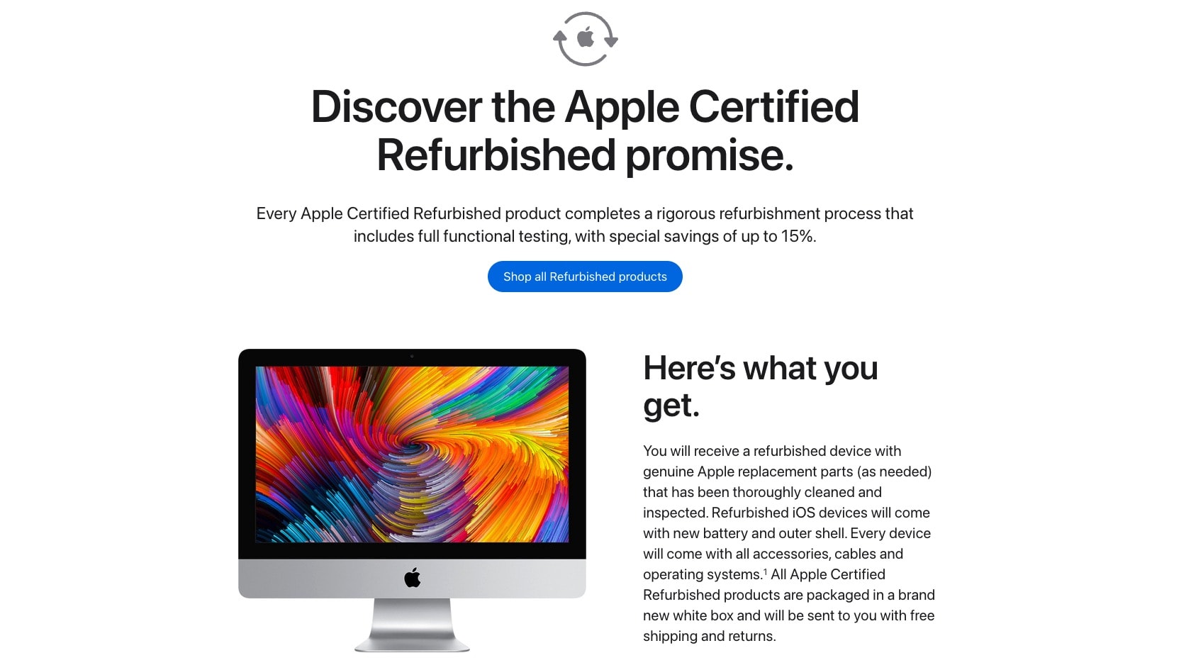 Apple Certified Refurbished Store promise