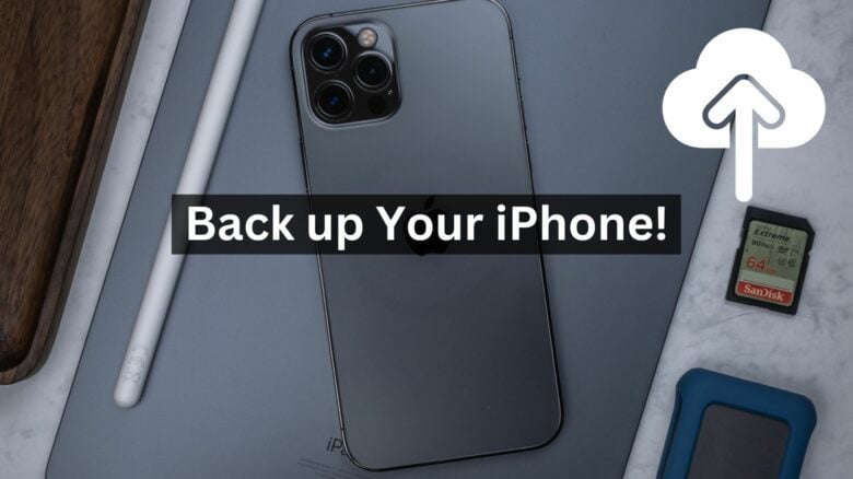 iPhone lying on silver iPad with Apple Pencil and AirPods