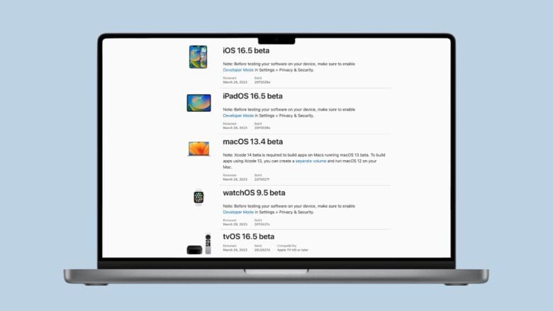 iOS 16.5 and macOS 13.4 betas