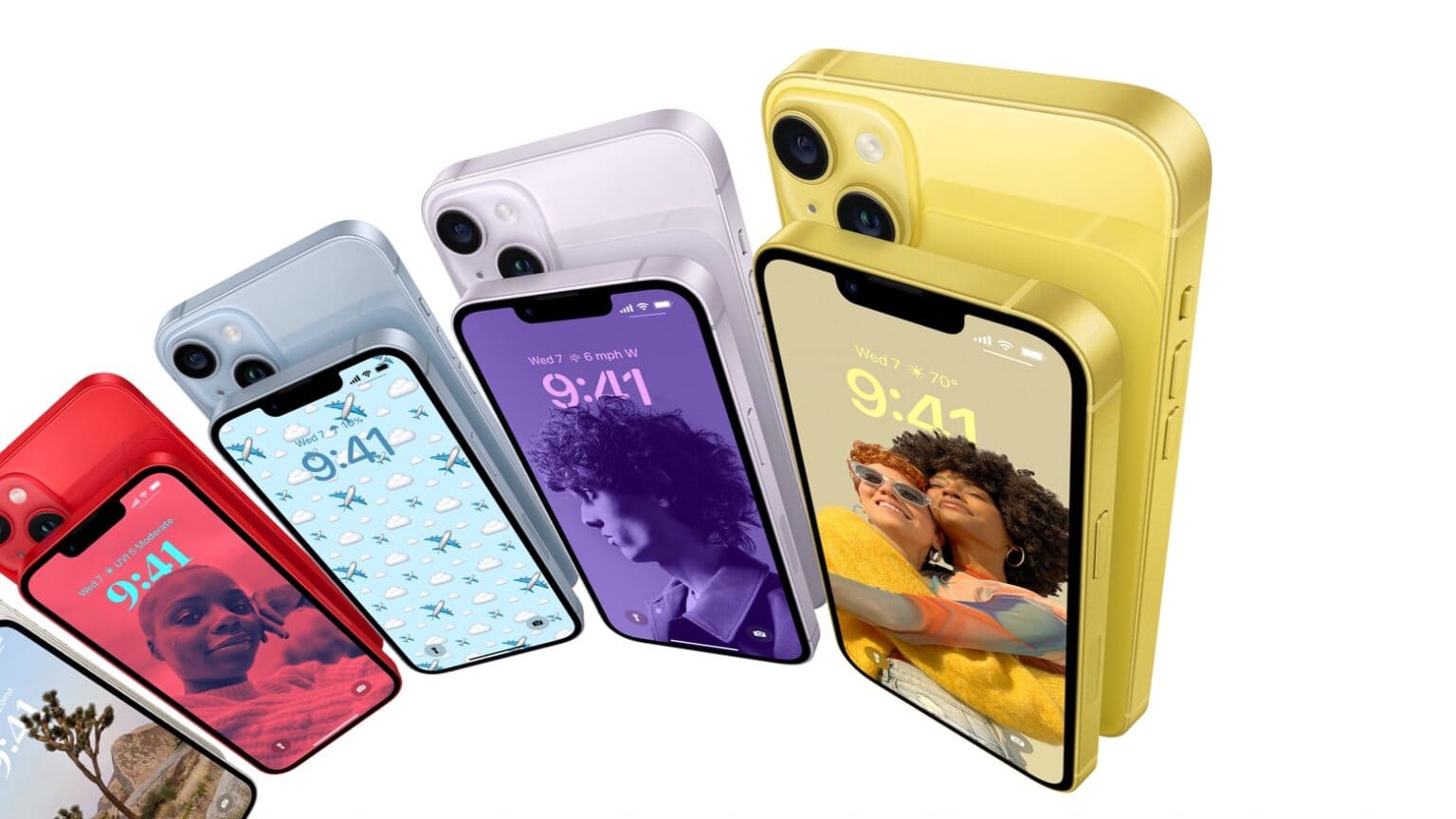 iPhone 14 and iPhone 14 Plus now come in yellow as well as a rainbow of other colors.