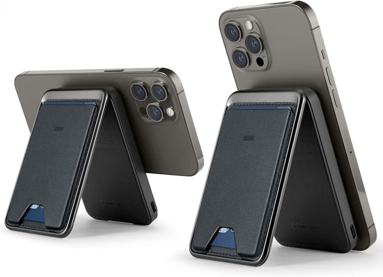 Charge your iPhone on the go, carry a couple of cards and set it up as a stand to watch videos.